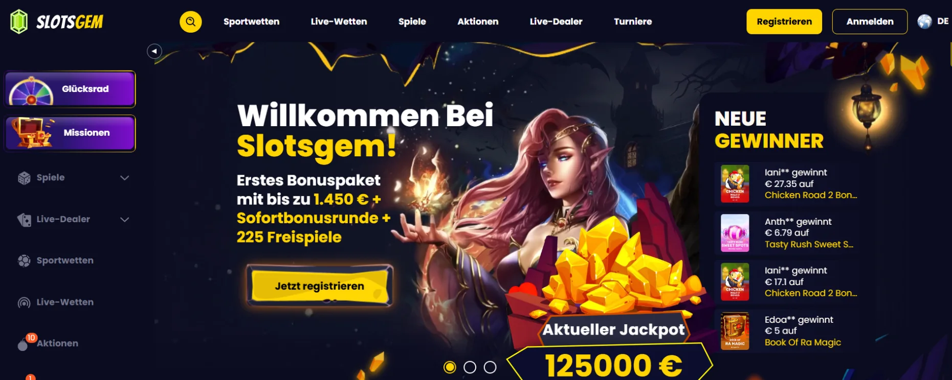 SlotsGem Casino Screen
